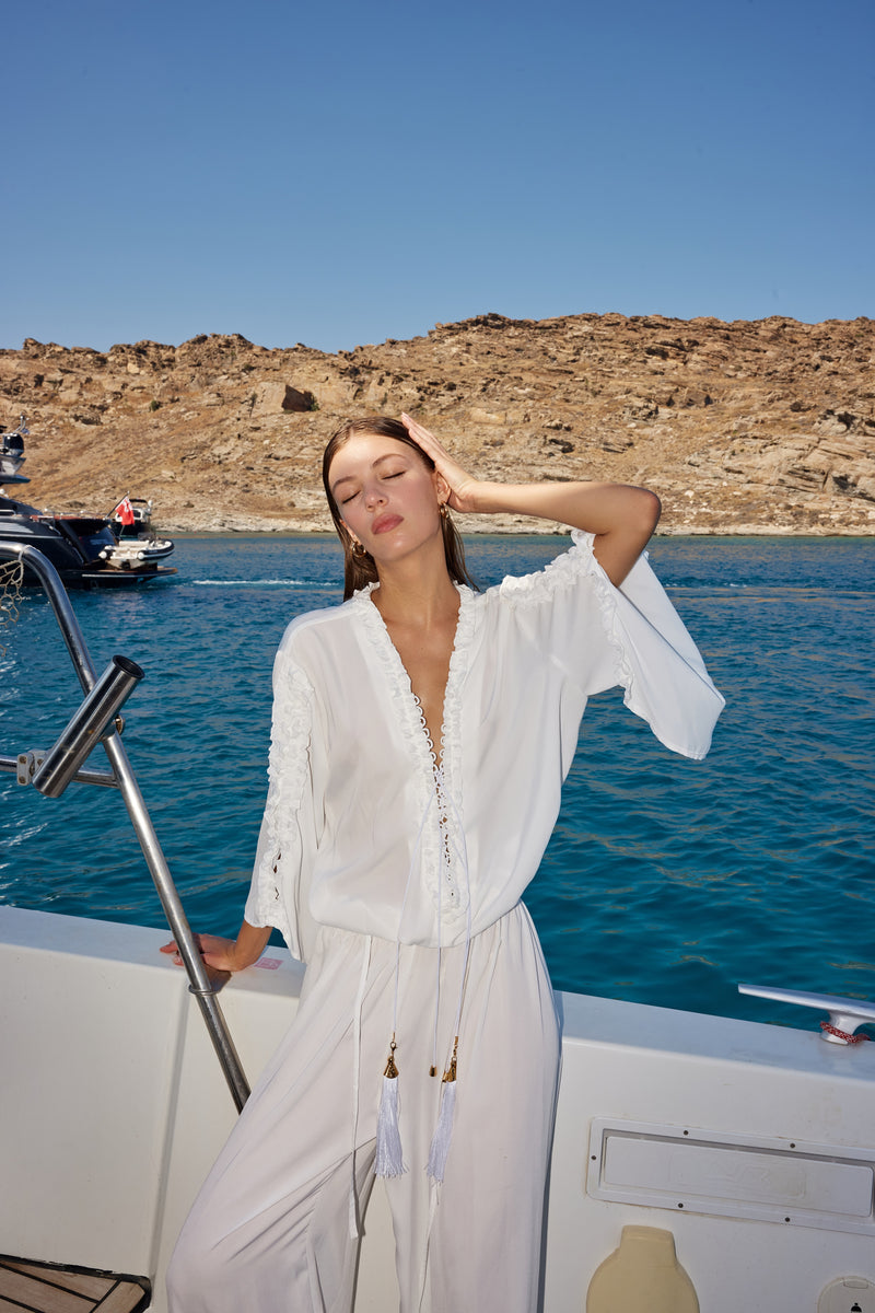 EN JUMPSUIT - WHITE SILKY