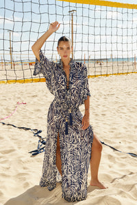 Lori Dress -Blue & White