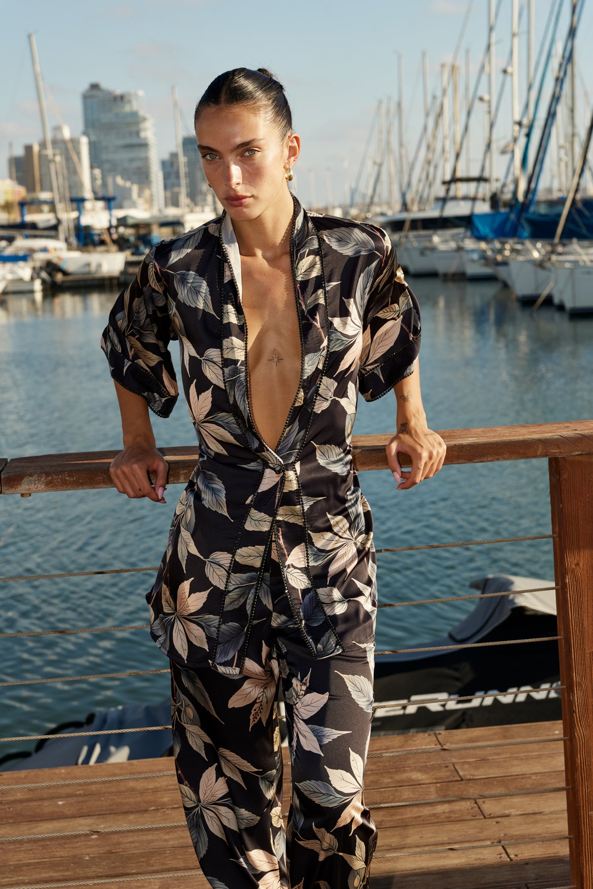 Kimono Diamond – Flower Black