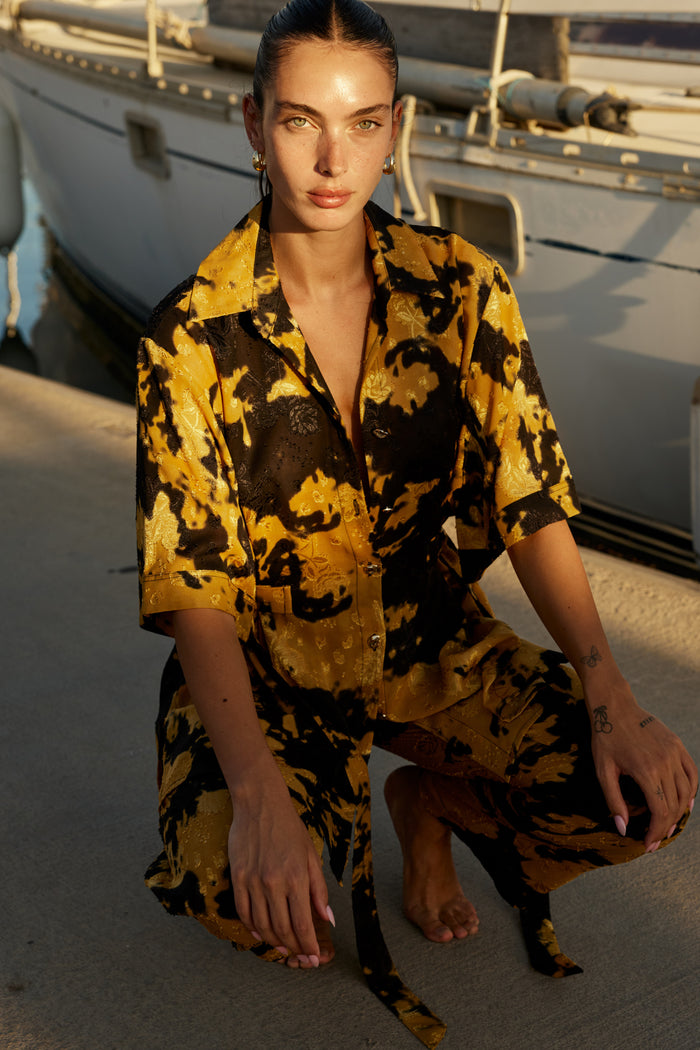 Roz Suit -Black & Gold