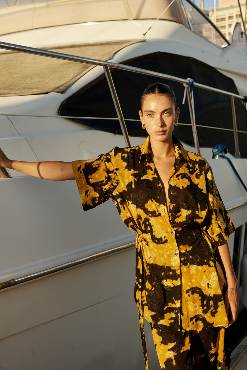 Roz Suit -Black & Gold