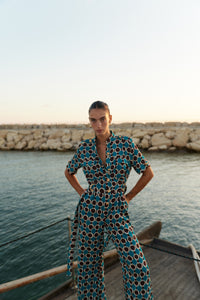 LUNA JUMPSUIT - Print Blue