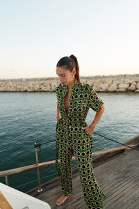 LUNA JUMPSUIT - Print Green