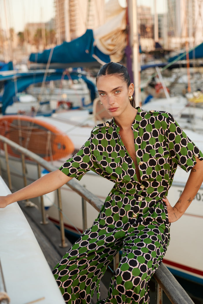 LUNA JUMPSUIT - Print Green