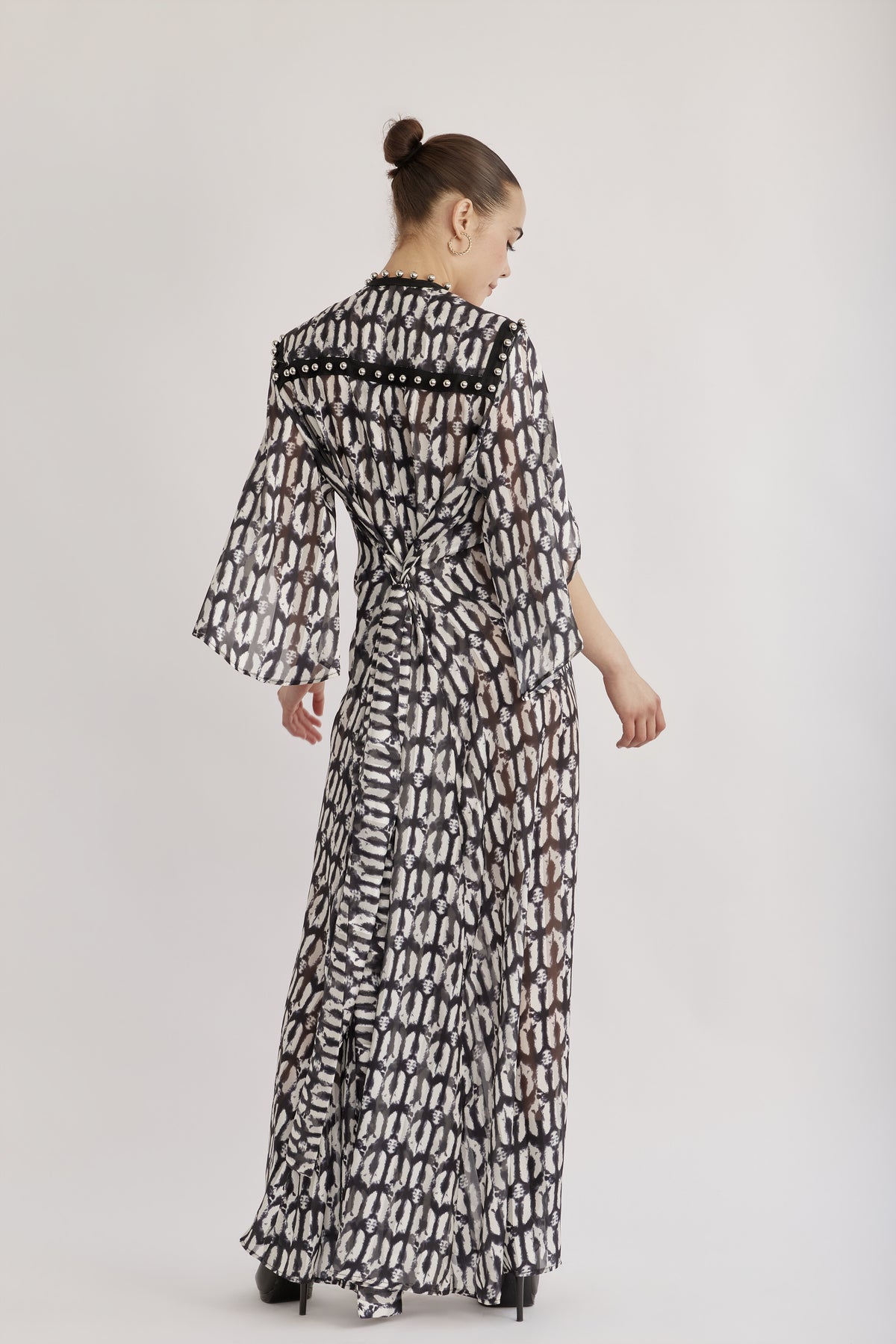 MYKONOS DRESS WHITE & BLACK