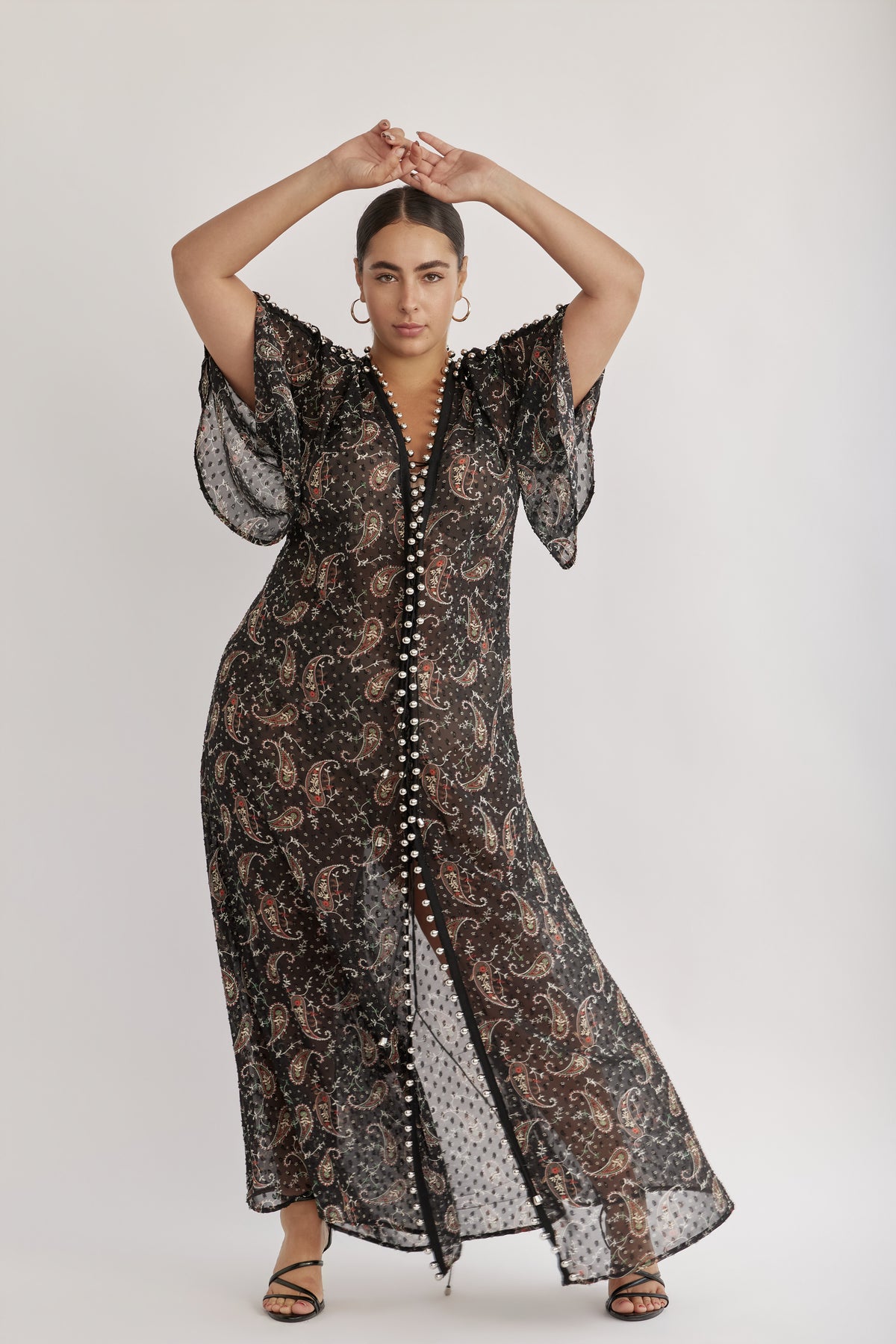 MYKONOS DRESS BLACK MULTI - PS