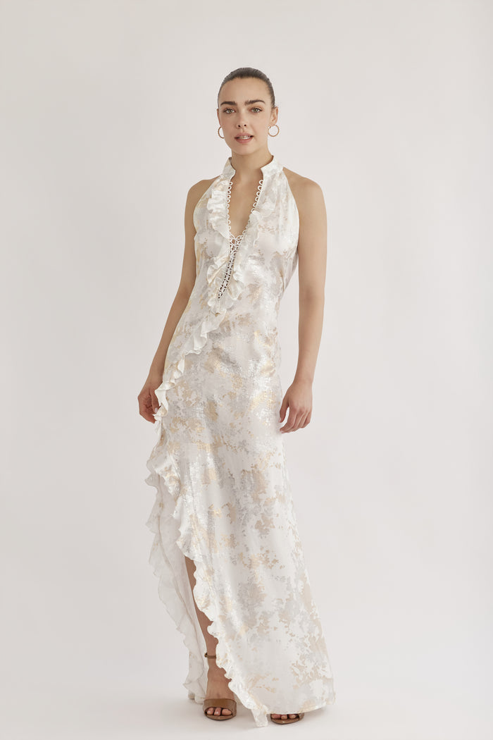 LILIT DRESS - GOLD & WHITE BRIDAL