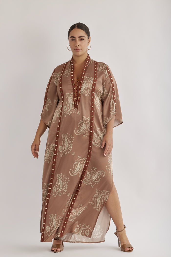 TINOS DRESS BROWN - PS