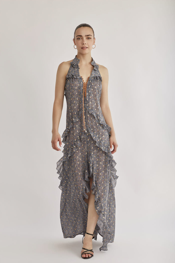 VOLANO DRESS GREY