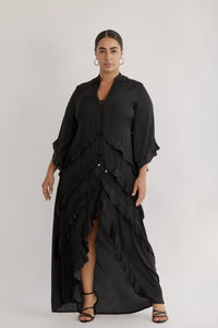 VOLANSA DRESS BLACK - PS