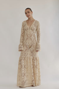 LIA DRESS –  CROCHETED V LACE BRIDAL