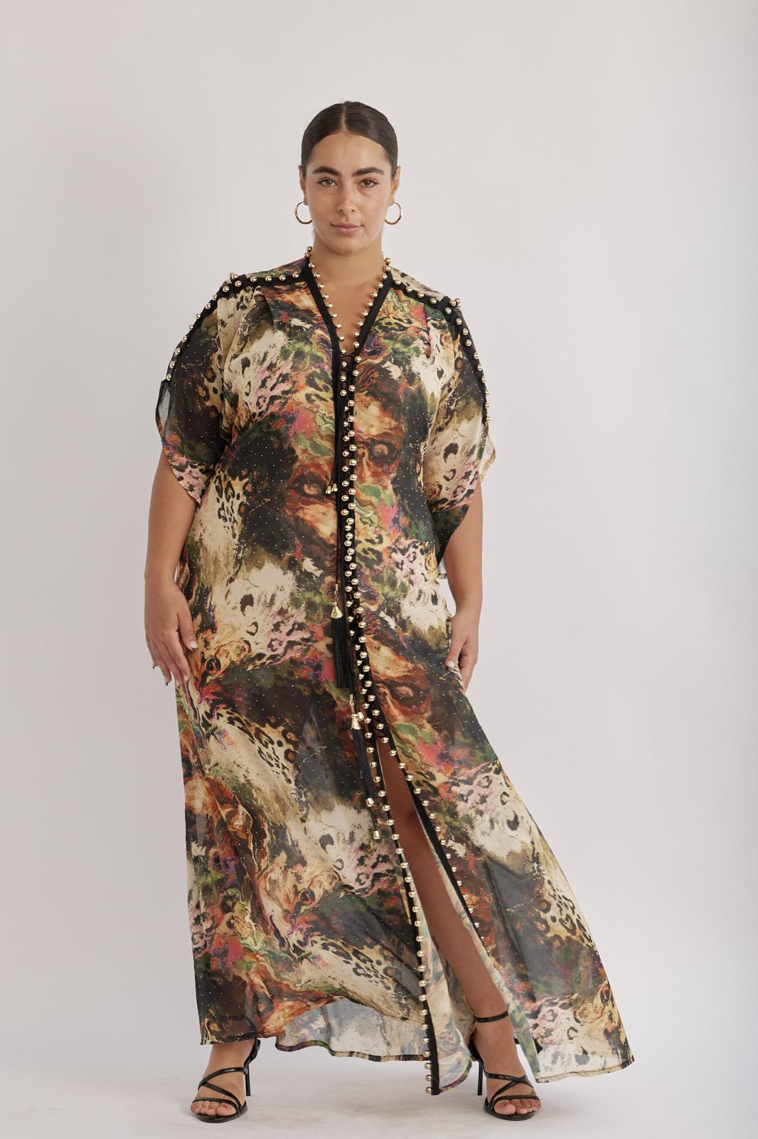 Mykonos dress Colorful tiger - PS