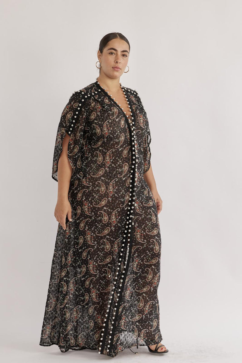 MYKONOS DRESS BLACK MULTI - PS