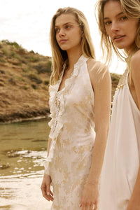 Lilit dress -White & Gold