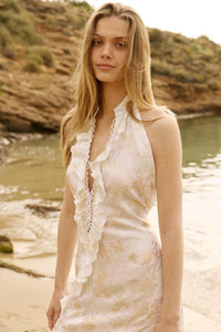 Lilit dress -White & Gold