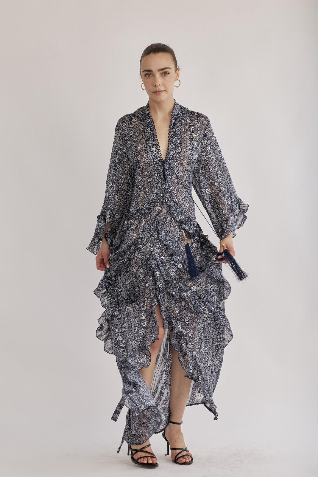 Volansa dress Blue print