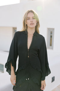 VOLANSA DRESS BLACK