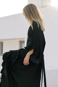 VOLANSA DRESS BLACK
