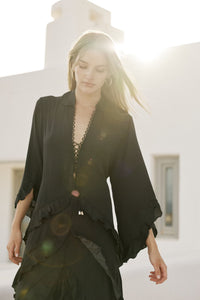 VOLANSA DRESS BLACK