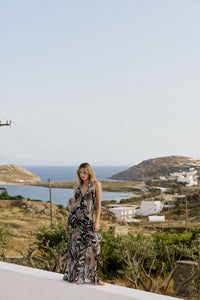 Volano dress Black& White