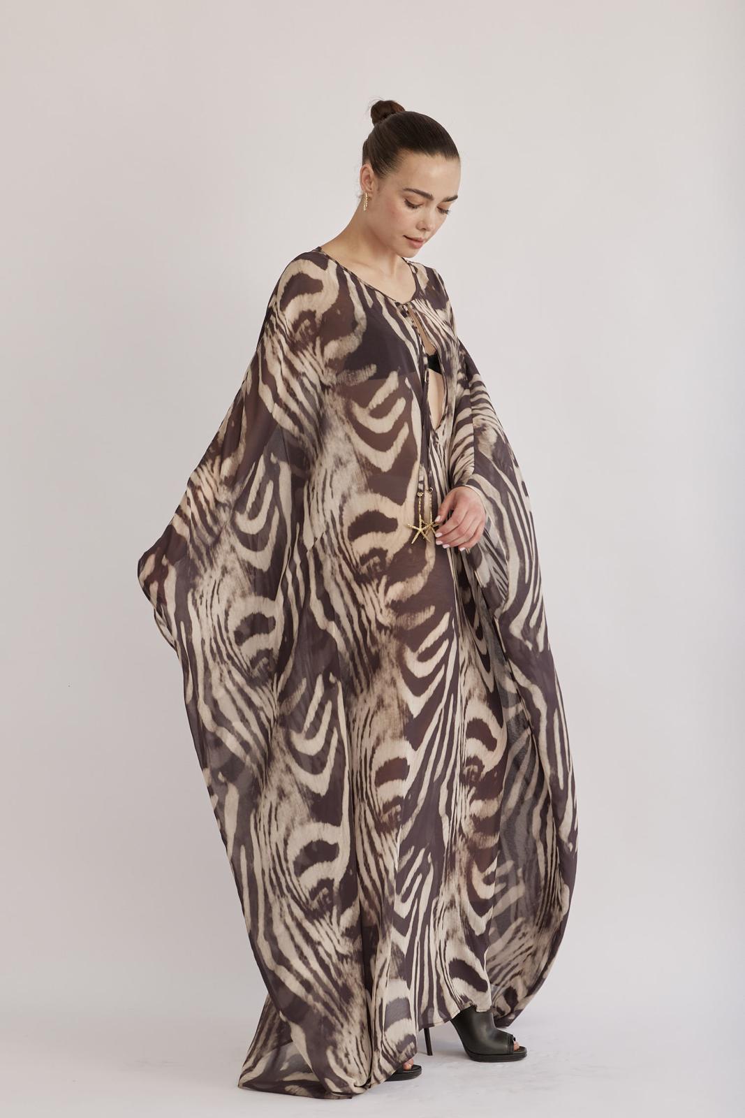 Angi dress Brown & Cream