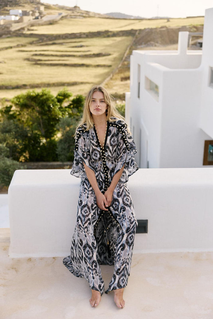 MYKONOS DRESS BLACK & WHITE