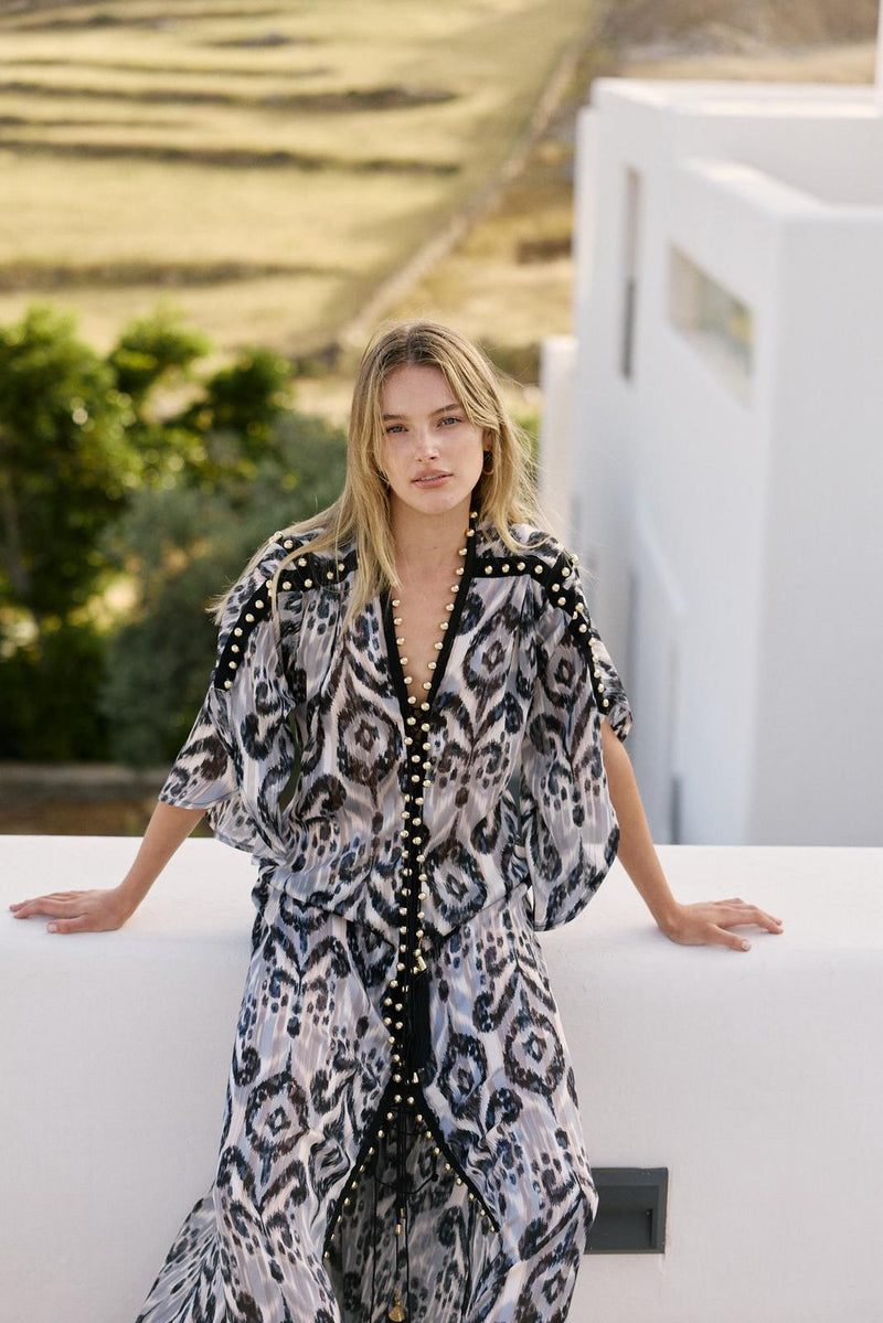 MYKONOS DRESS BLACK & WHITE
