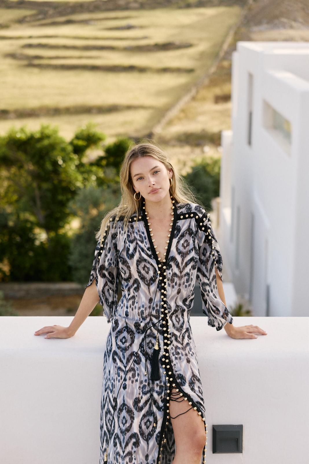 Mykonos Dress Black & White