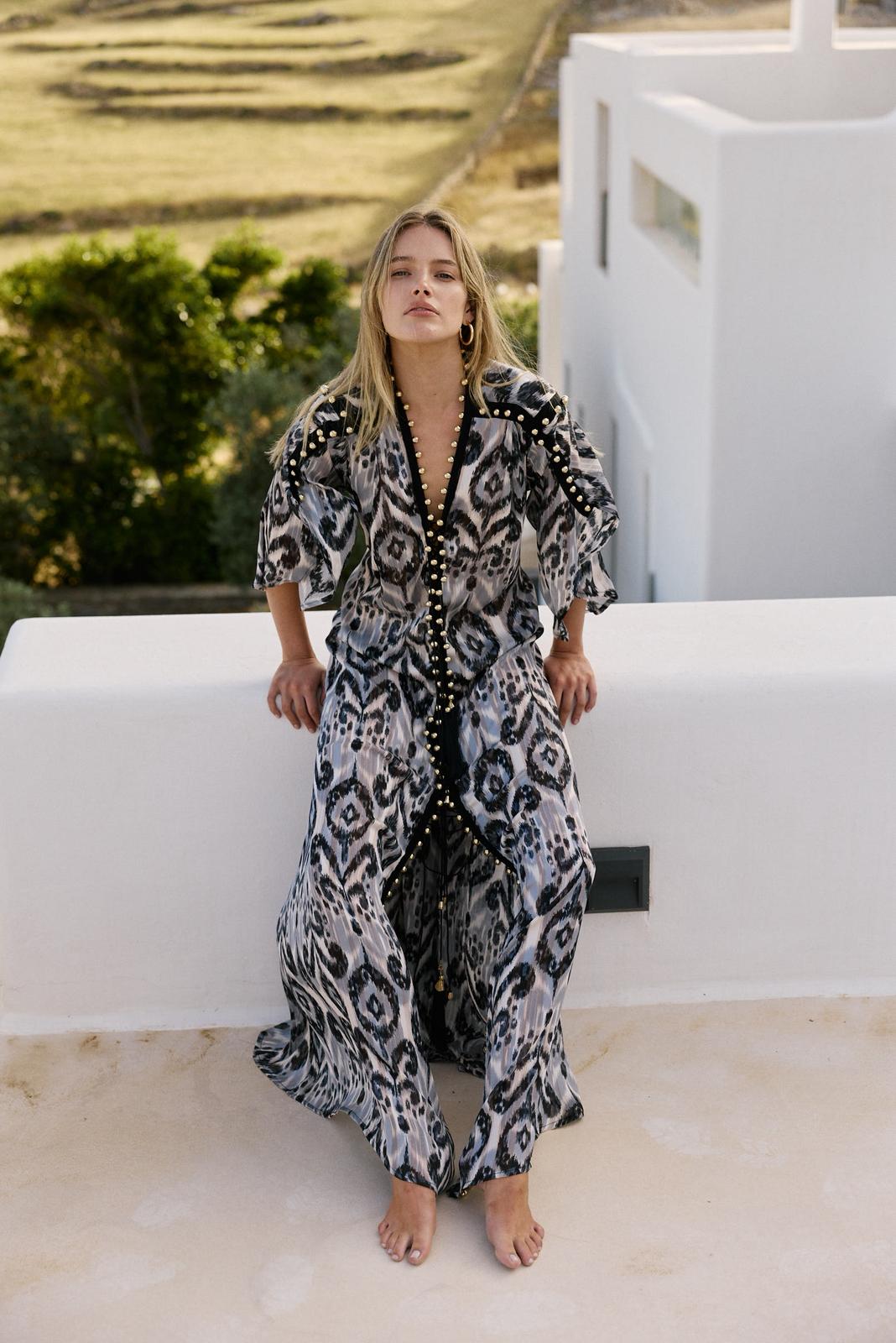 Mykonos Dress Black & White