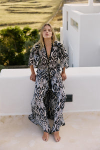 Mykonos Dress Black & White