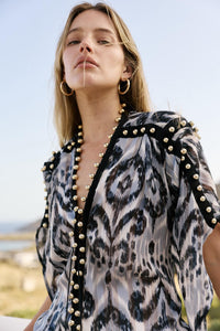 Mykonos Dress Black & White