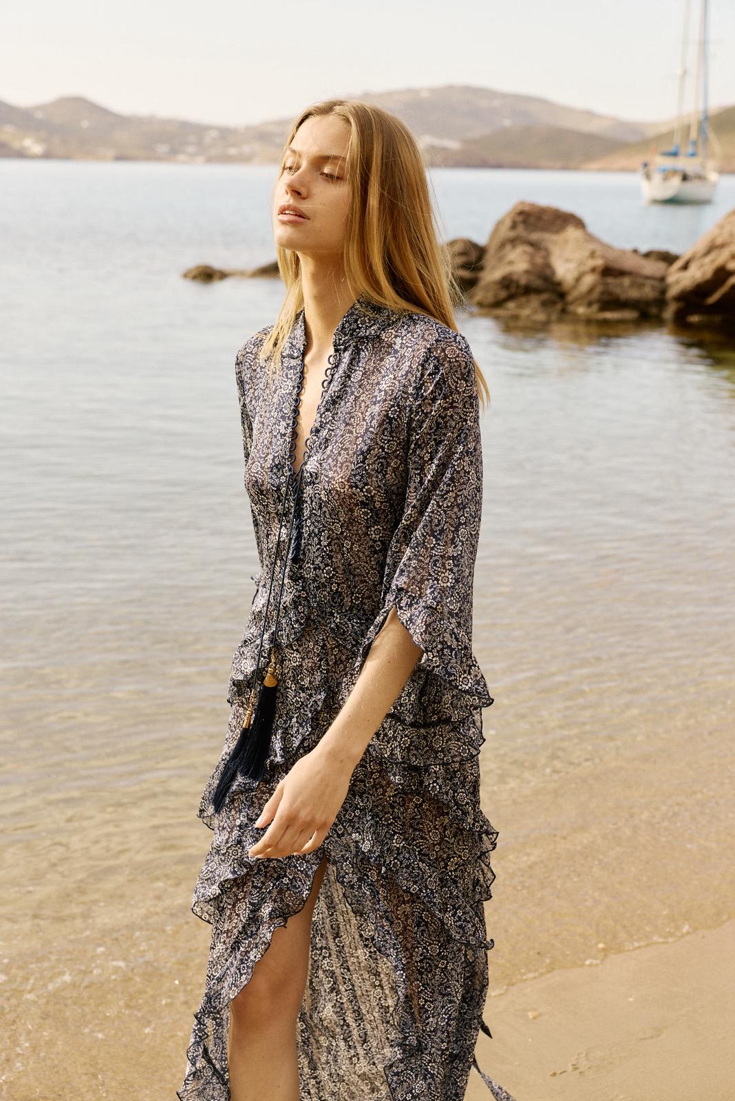 Volansa dress Blue FLOWER