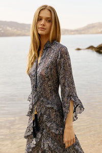 Volansa dress Blue FLOWER