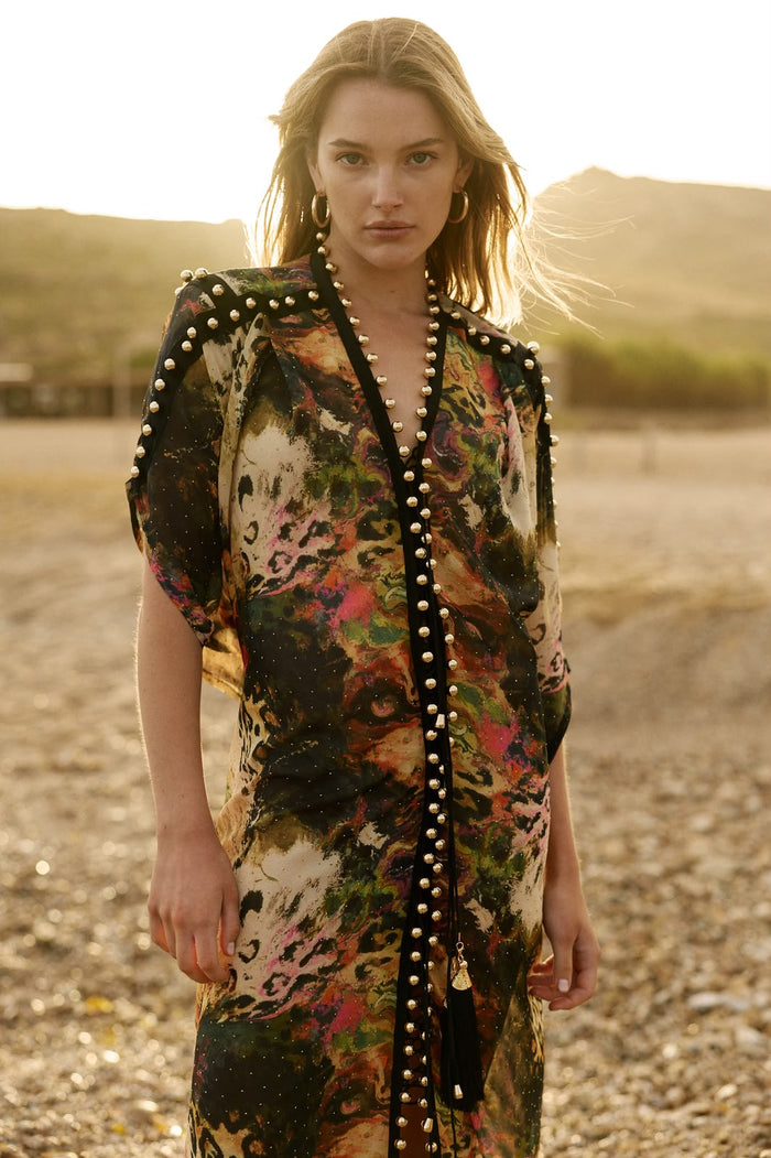 MYKONOS DRESS COLORFUL TIGER